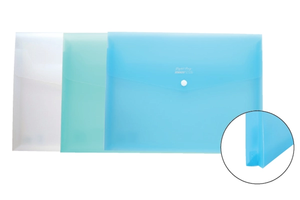 Túi Hồ Sơ Nhựa 1 Ngăn Kinary A4 Lưu Ngang Đáy Rộng